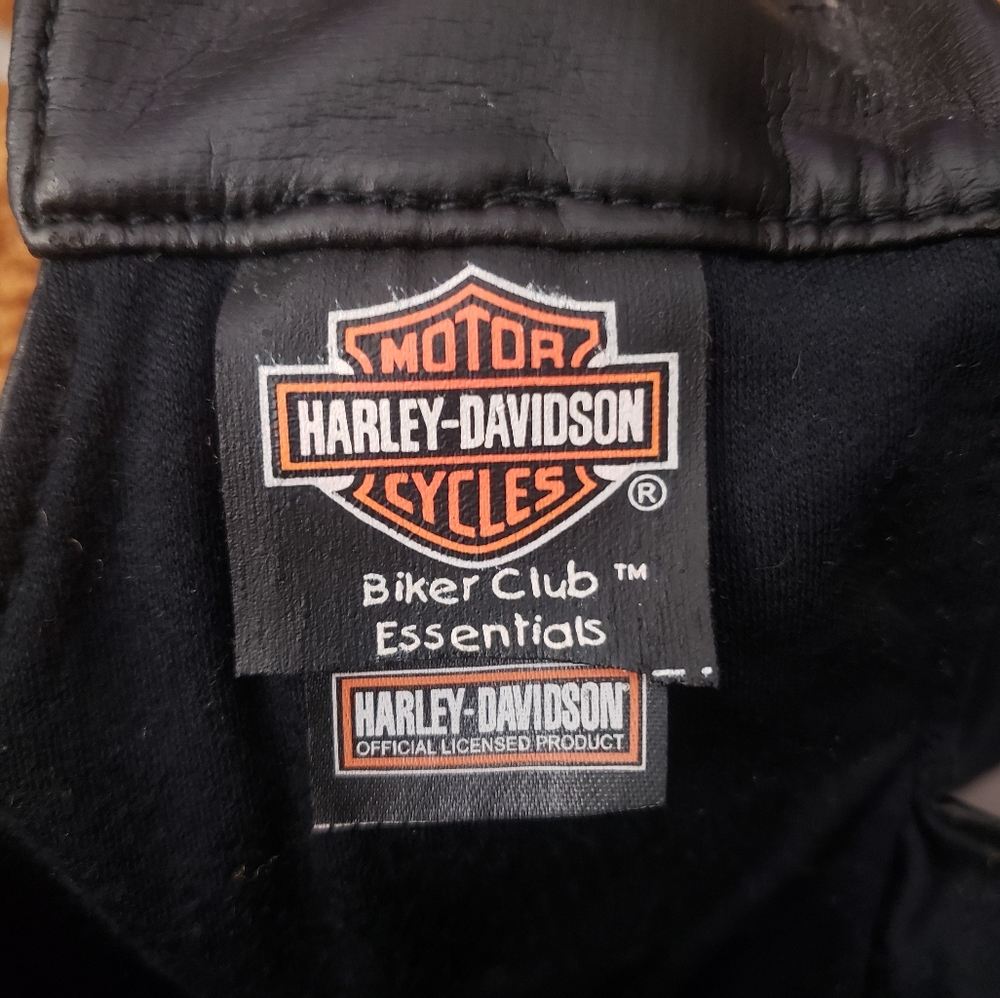 NWT Harley Davidson Biker Club teddy bear vegan leather chaps and shirt 2004 - Picture 11 of 12